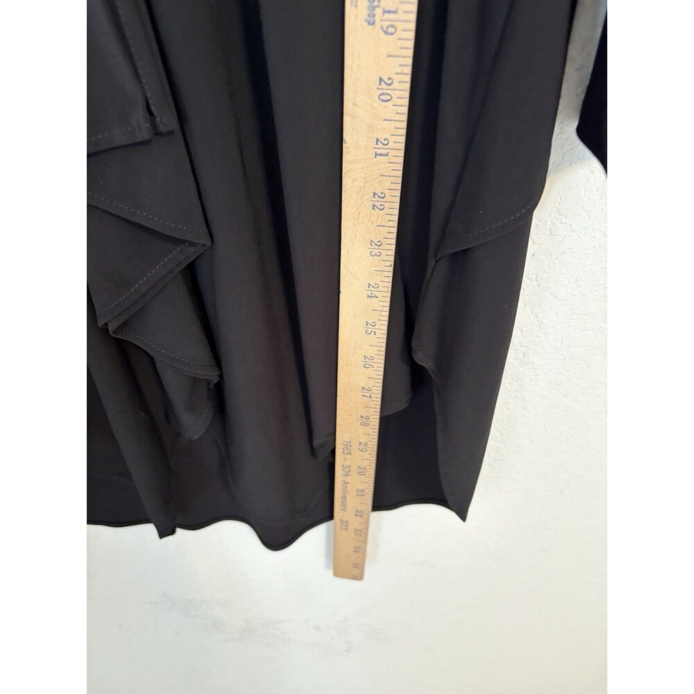 Joseph Ribkoff Women’s Size 14 Black Tunic Top Asymmetric 3/4 Sleeve Career - Picture 5 of 6
